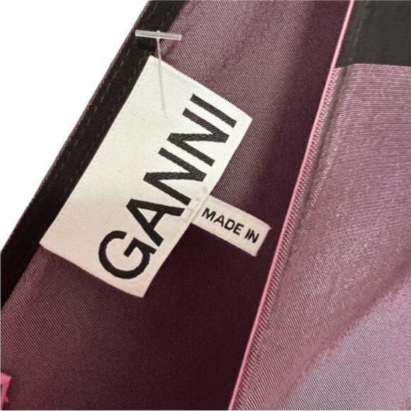 Ganni Check Midi Dress in Moonlite Mauve size 4 - Picture 9 of 15